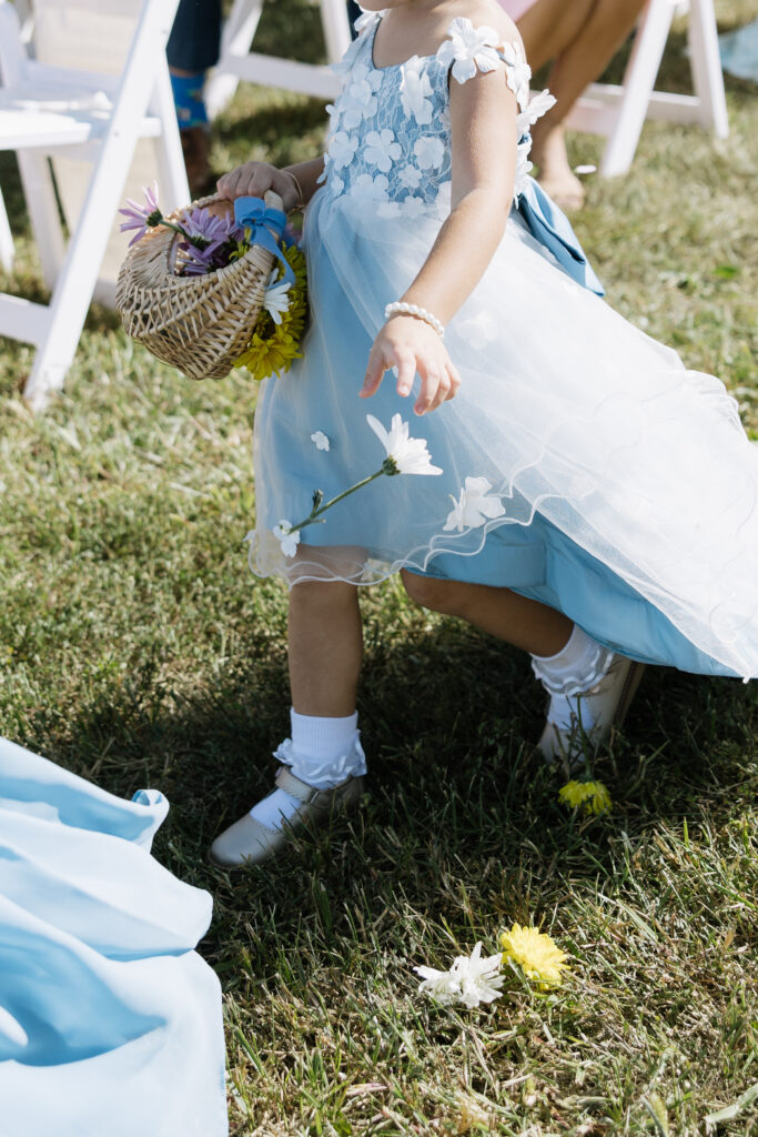 Willstone Acres Flower Girl During Wedding Ceremony